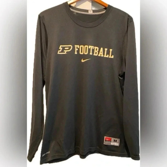 Nike Purdue Boilermakers Football Dri-Fit Shirt Black NCAA Men’s‎ Medium EUC - Picture 13 of 14